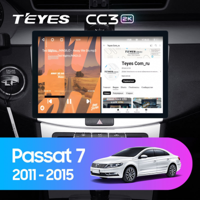 Штатная магнитола Teyes CC3 2K 4/32 Volkswagen Passat 7 B7 (2010-2015) (11")