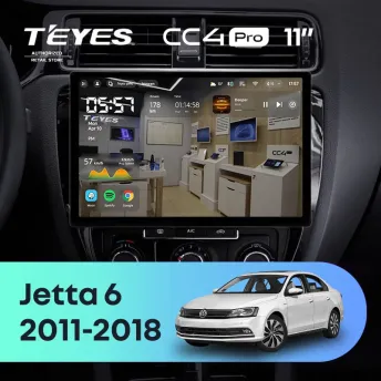 Штатная магнитола Teyes CC4 Pro 12/256 Volkswagen Jetta 6 (2011-2018) (11")
