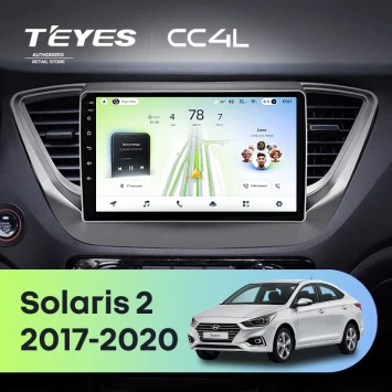 Штатная магнитола Teyes CC4L 6/64 с DTS Hyundai Solaris 2 (2017-2020) F1 Тип-A