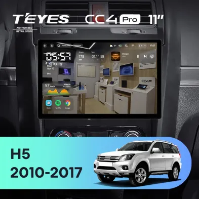 Штатная магнитола Teyes CC4 Pro 8/128 Great Wall Hover H5 (2010-2017) (11")