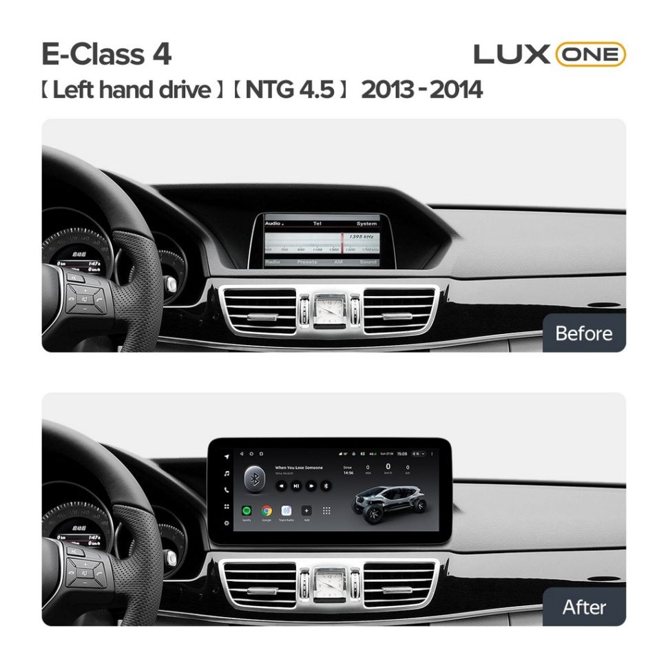 Переходная рамка Mercedes-Benz E-Class 4 W212 S207 A207 S212 C207 (NTG 4.5) (2013-2014) (12,3&quot;)