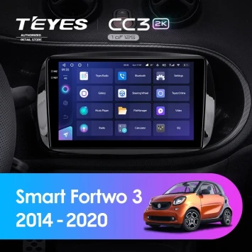 Штатная магнитола Teyes CC3 2K 4/64 Mercedes-Benz Smart Fortwo 3 C453 A453 W453 (2014-2020)