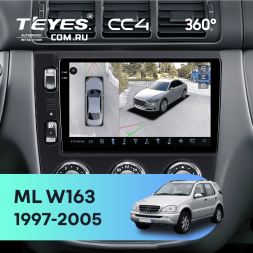 Штатная магнитола Teyes CC4 360 6/64 Mercedes ML W163 (1997-2005) (черная)
