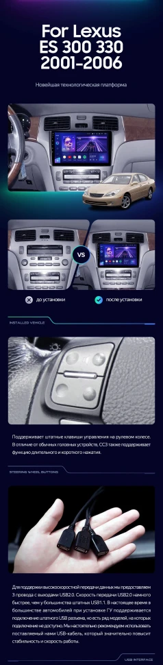 Штатная магнитола Teyes CC3 2K 6/128 Lexus CT CT200 CT200h (2010-2018)