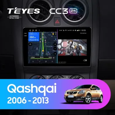 Штатная магнитола Teyes CC3 2K 6/128 Nissan Qashqai 1 J10 (2006-2013) F1