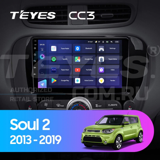 Штатная магнитола Teyes CC3 4/32 Kia Soul 2 PS (2013-2019) F1 — 