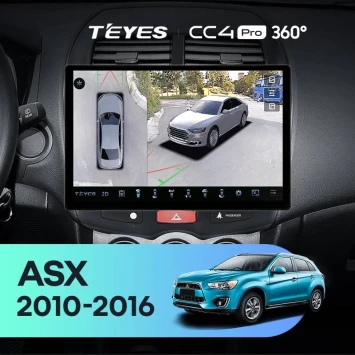 Штатная магнитола Teyes CC4 Pro 360 8/128 Mitsubishi ASX 1 (2010-2016) F1 Тип-A (13")