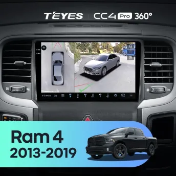 Штатная магнитола Teyes CC4 Pro 360 8/128 Dodge Ram 4 DJ DS (2013-2019) F2