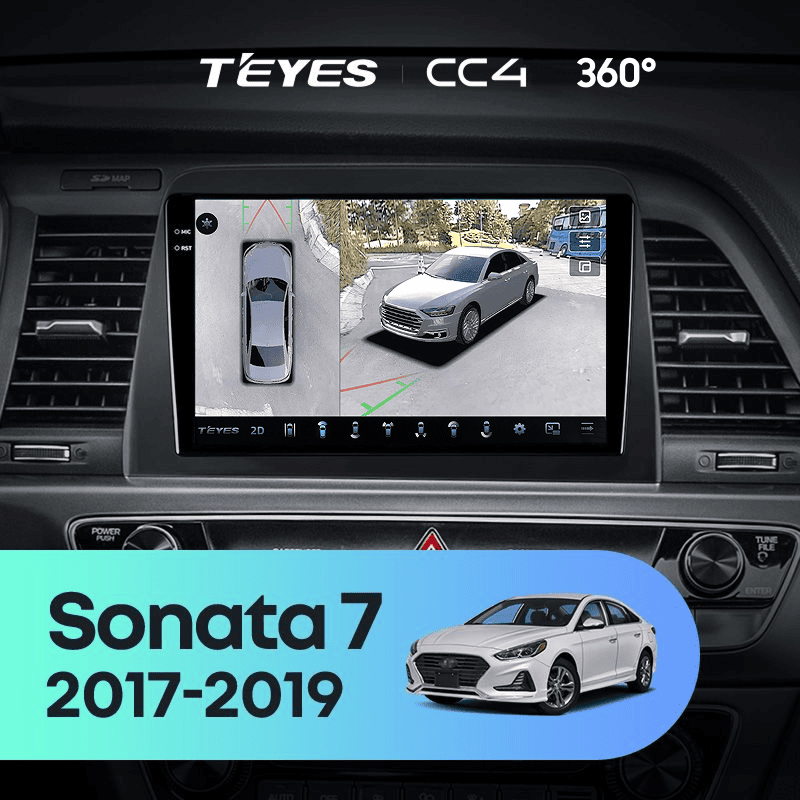 Штатная магнитола Teyes CC4 360 8/128 Hyundai Sonata 7 LF (2017-2019)