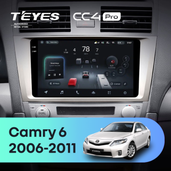 Штатная магнитола Teyes CC4 Pro 8/128 Toyota Camry 6 XV 40 50 (2006-2011) F1