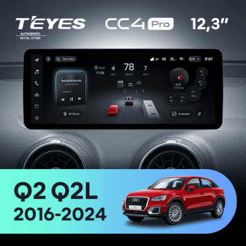 Штатная магнитола Teyes CC4 Pro 12.3" 8/128 Audi Q2 Q2L GA (2016-2024)