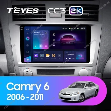Штатная магнитола Teyes CC3 2K 360 6/128 Toyota Camry 6 XV 40 (2006-2011) 10" F5