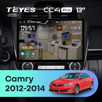 Штатная магнитола Teyes CC4 Pro 12/256 Toyota Camry 7 XV 50 55 (2012-2014) F5 Америка (13")