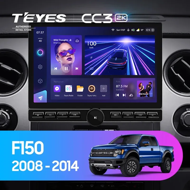 Штатная магнитола Teyes CC3 2K 6/128 Ford F150 P415 Raptor (2008-2014) F2 (13" с кнопками)