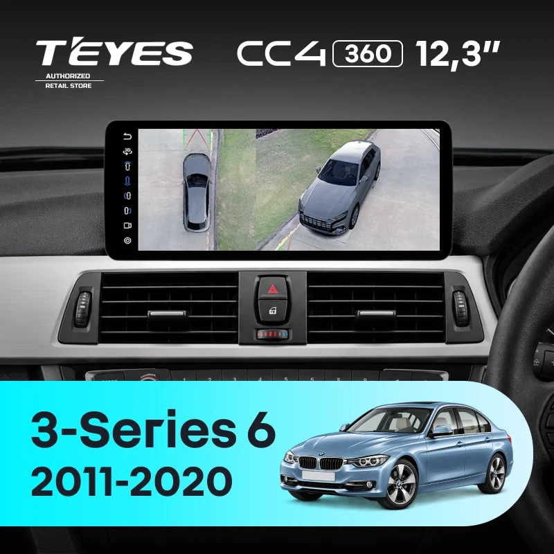 Штатная магнитола Teyes CC4 12.3" 360 6/64 BMW 3-Series 6 F30 F31 (NBT) (2011-2020) Правый руль