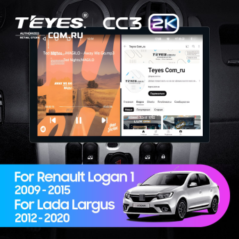Штатная магнитола Teyes CC3 2K 4/32 Renault Logan 1 (2010-2015) (13&quot;)
