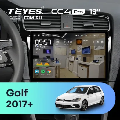 Штатная магнитола Teyes CC4 Pro 8/128 Volkswagen Golf 2017+ (13")