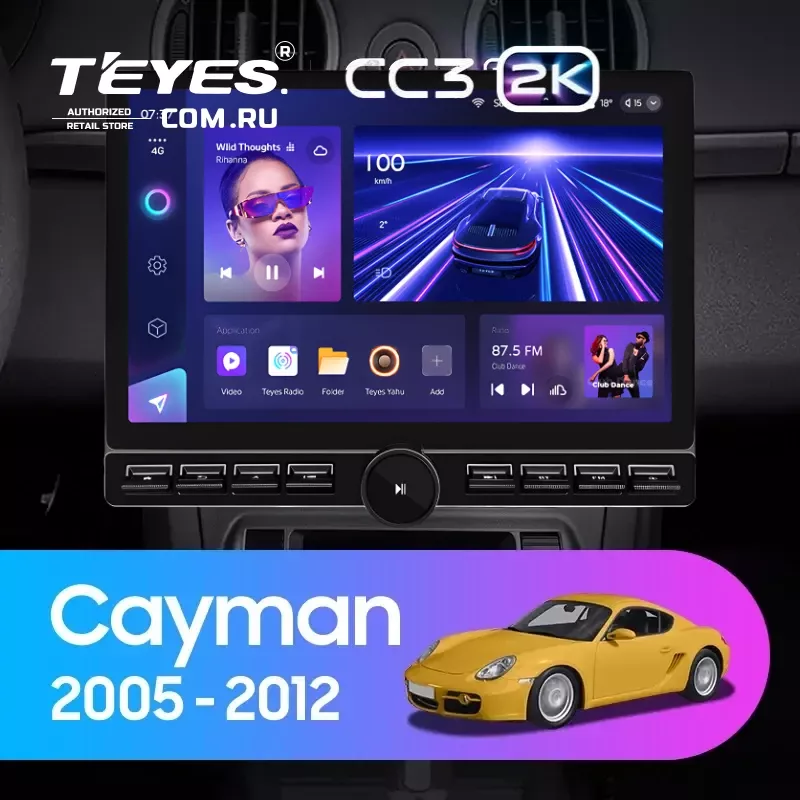 Штатная магнитола Teyes CC3 2K 6/128 Porsche Cayman 987 (2005-2012) (13&quot; с кнопками)