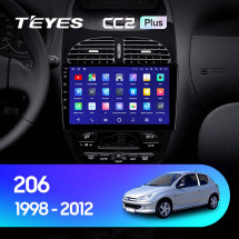 Штатная магнитола Teyes CC2 Plus 4/64 Peugeot 206 (1998-2012)