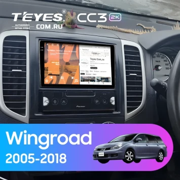 Штатная магнитола Teyes CC3 2K 6/128 Nissan Wingroad 3 Y12 (2005-2018)