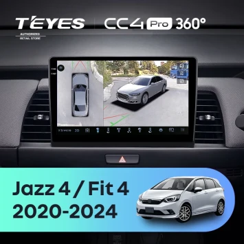 Штатная магнитола Teyes CC4 Pro 360 8/128 Honda Jazz 4 (2020-2024) Тип-A Правый руль