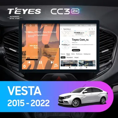 Штатная магнитола Teyes CC3 2K 6/128 Lada Vesta Cross Sport (2015-2022) F1 (13")