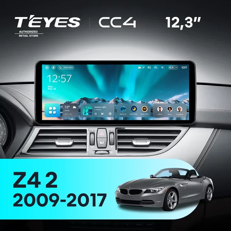 Штатная магнитола Teyes CC4 12.3" 8/128 BMW Z4 2 E89 (CIC) (2009-2017)