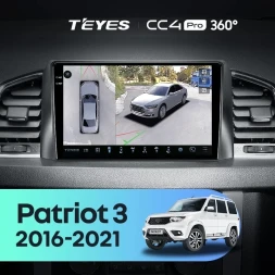 Штатная магнитола Teyes CC4 Pro 360 8/128 UAZ Patriot 3 (2016-2021) F2