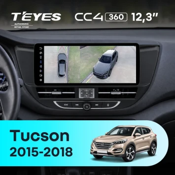 Штатная магнитола Teyes CC4 12.3" 360 6/64 Hyundai Tucson 3 (2015-2018) Тип-B