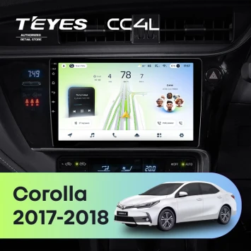 Штатная магнитола Teyes CC4L 4/64 Toyota Corolla (2017-2018) Тип-B