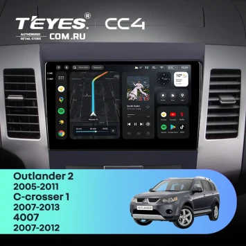 Штатная магнитола Teyes CC4 6/64 Mitsubishi Outlander 2 (2005-2011) F2 Тип-B
