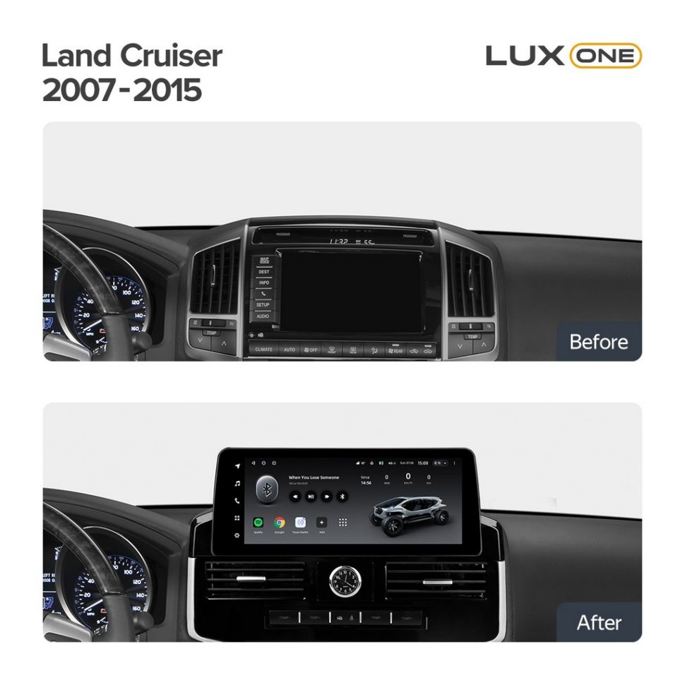 Переходная рамка Toyota Land Cruiser 200 (YJ) (2007-2015) Тип-A (12,3")