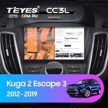 Штатная магнитола Teyes CC3L 4/64 Ford Kuga 2 (2012-2019) Тип-B