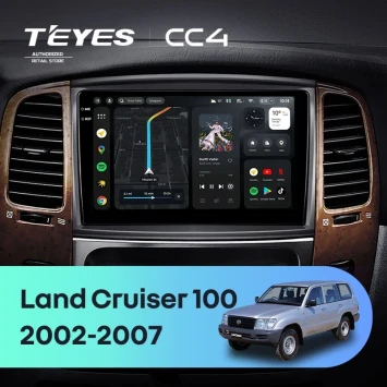 Штатная магнитола Teyes CC4 8/128 Toyota Land Cruiser LC 100 / LC 105 (2002-2007) Тип-A