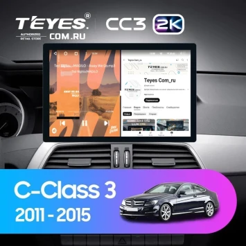 Штатная магнитола Teyes CC3 2K 4/64 Mercedes-Benz C-Class W204 C204 S204 (2011-2015) (11")