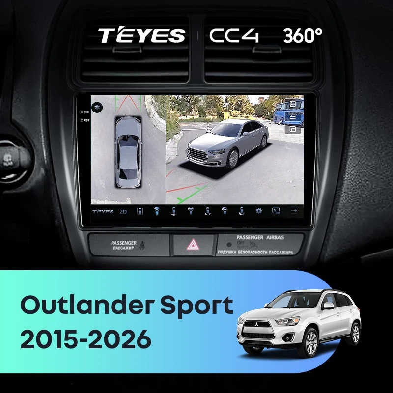 Штатная магнитола Teyes CC4 360 8/128 Mitsubishi Outlander Sport (2015-2026) Тип-B
