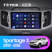 Штатная магнитола Teyes CC3 4/32 Kia Sportage 3 SL (2010-2016) Тип-A