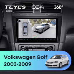 Штатная магнитола Teyes CC4 360 8/128 Volkswagen Golf (2003-2009)