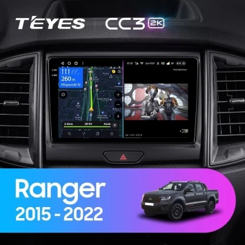 Штатная магнитола Teyes CC3 2K 4/64 Ford Ranger P703 (2015-2022) Тип-A