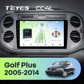 Штатная магнитола Teyes CC4L 6/64 с DTS Volkswagen Golf Plus (2005-2014) (серая) F2