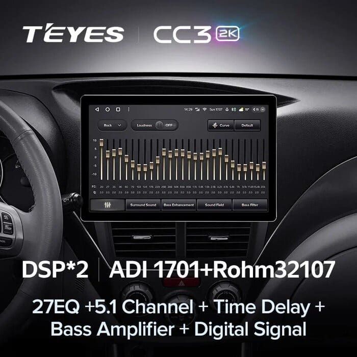 Штатная магнитола Teyes CC3 2K 6/128 Subaru Impreza GH GE (2007-2013) (11&quot;)