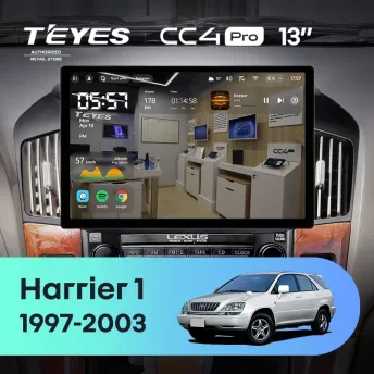 Штатная магнитола Teyes CC4 Pro 8/128 Toyota Harrier 1 (XU10) (1997-2003) F1 (13")