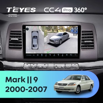 Штатная магнитола Teyes CC4 Pro 360 8/128 Toyota Mark II 9 X110 (2000-2007) F2