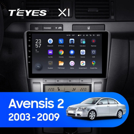 Штатная магнитола Teyes X1 4G 2/32 Toyota Avensis T250 (2003-2009)