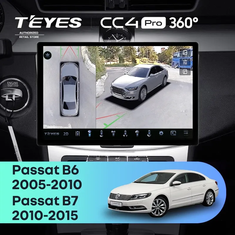 Штатная магнитола Teyes CC4 Pro 360 12/256 Volkswagen Passat 7 B7 (2010-2015) (13")