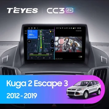 Штатная магнитола Teyes CC3 2K 6/128 Ford Escape 3 (2012-2019) Тип-A