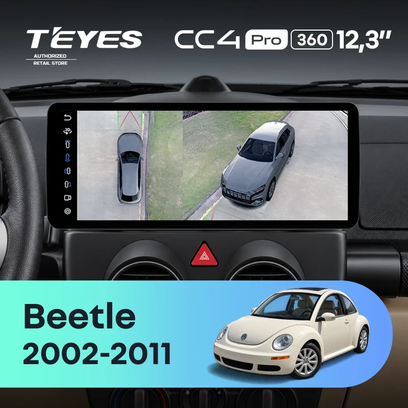 Штатная магнитола Teyes CC4 Pro 12.3" 360 12/256 Volkswagen Beetle A4 (2002-2011)