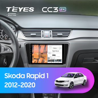 Штатная магнитола Teyes CC3 2K 360 6/128 Skoda Rapid 1 (2012-2020) F1