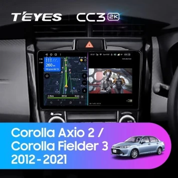 Штатная магнитола Teyes CC3 2K 360 6/128 Toyota Corolla Fielder 3 E160 (2012-2021)