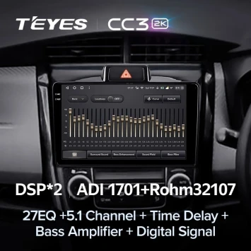 Штатная магнитола Teyes CC3 2K 360 6/128 Toyota Corolla Fielder 3 E160 (2012-2021)